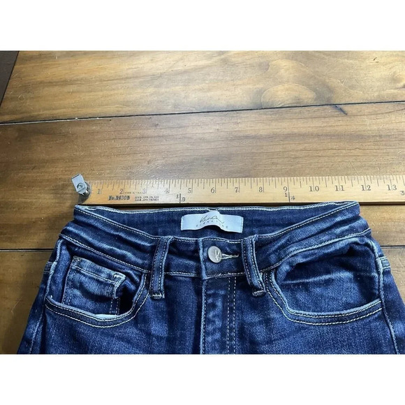 KANCAN Women’s Jeans Estilo Raw Hem Size 3/25 Blue 5-Pocket - Picture 10 of 12